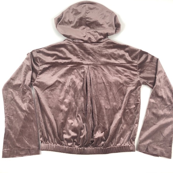 Young Fabulous & Broke Fritzy Velvet hooded zip front jacket size XS - Picture 4 of 8